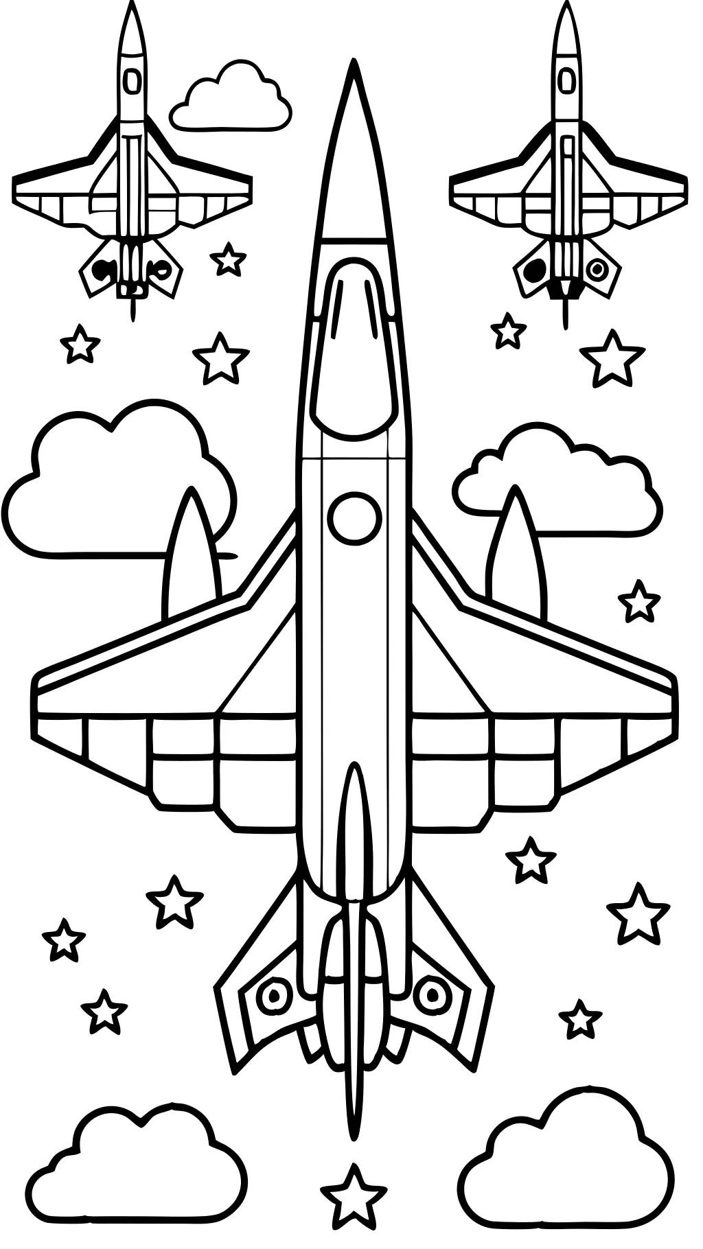 coloriages des avions de jets